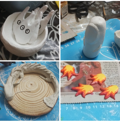 Clay art work in progress