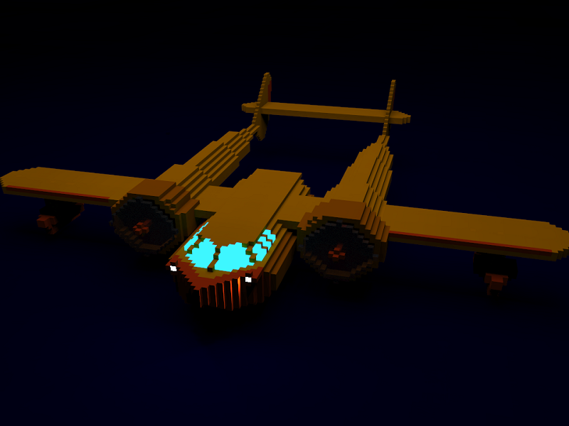 Voxel plane art