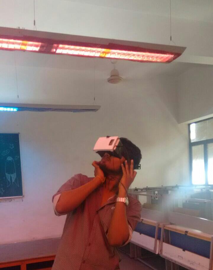 Sanoop with a mobile VR headset